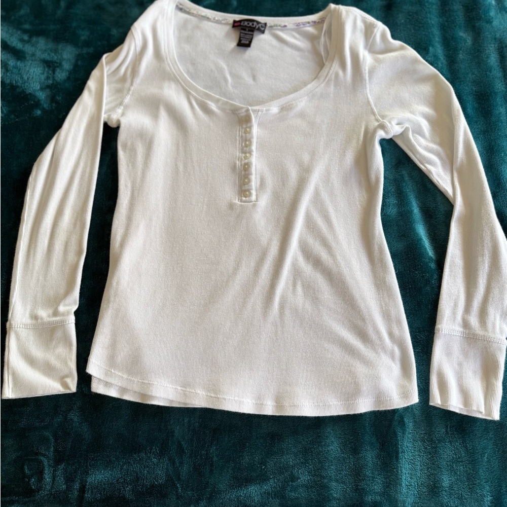 Body C Large White Long Sleeve Top